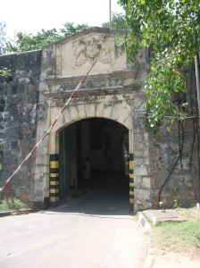 The entrance to the historic fort